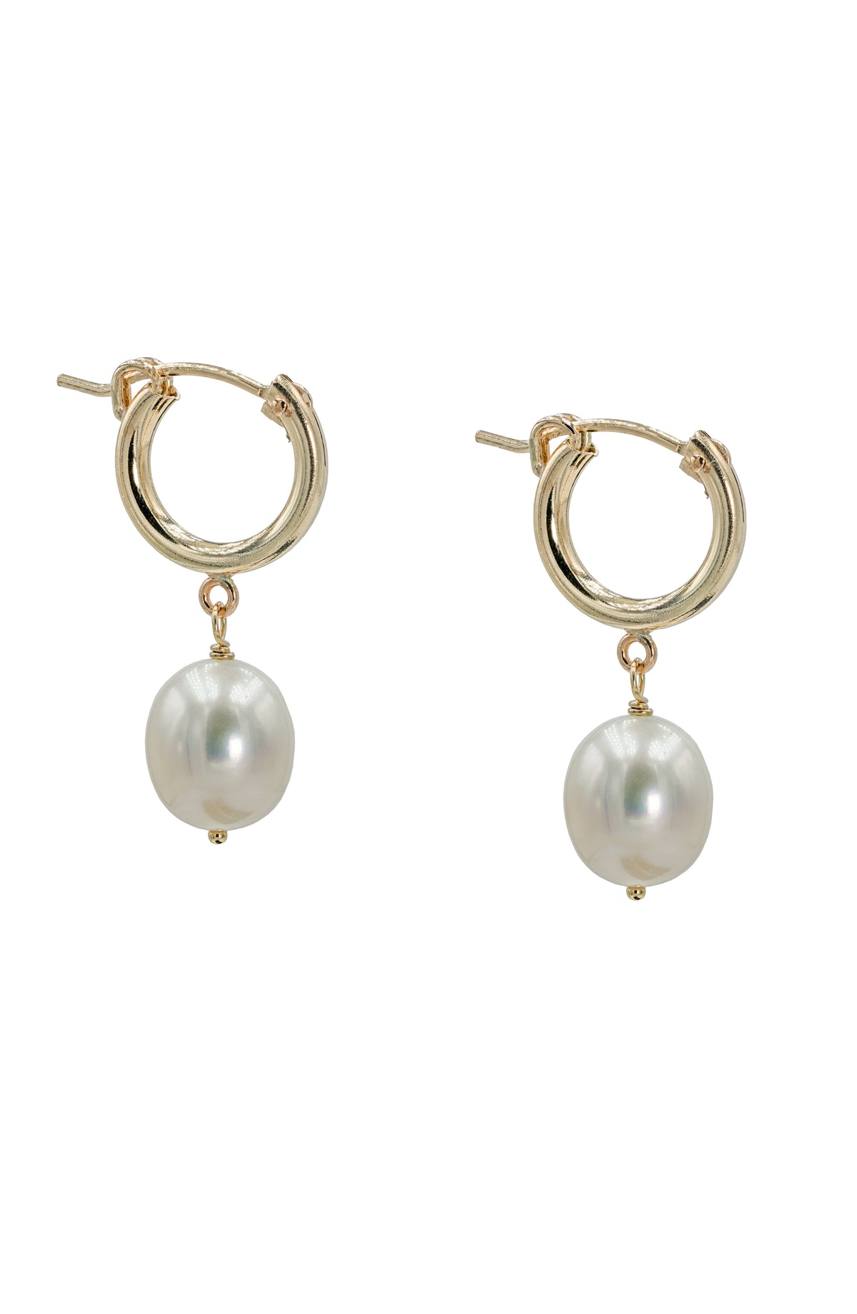 Oro Pearl Hoops